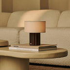 Sana Dark Brown Rechargeable Table Lamp | Modular Lampshade, 3 Light Modes & Dimmable