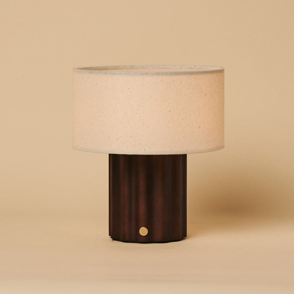 Sana Dark Brown Rechargeable Table Lamp | Modular Lampshade, 3 Light Modes & Dimmable