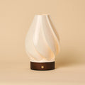 Terra Dark Brown Wooden Rechargeable Table Lamp | Dimmable, 3 Light Colors & Wireless
