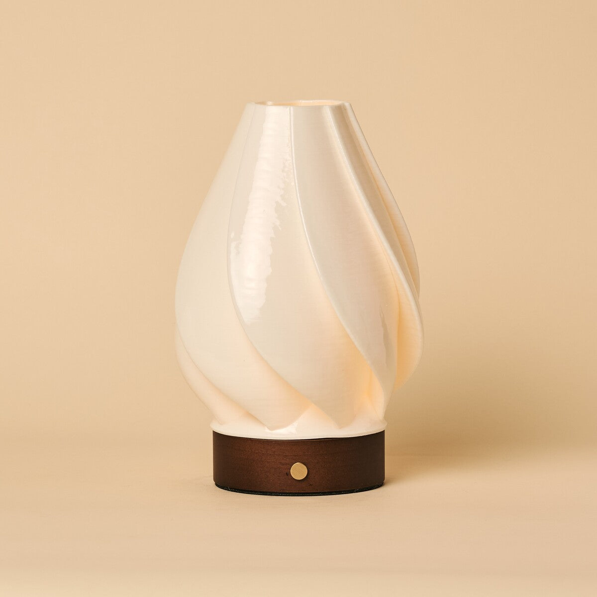Terra Dark Brown Wooden Rechargeable Table Lamp | Dimmable, 3 Light Colors & Wireless