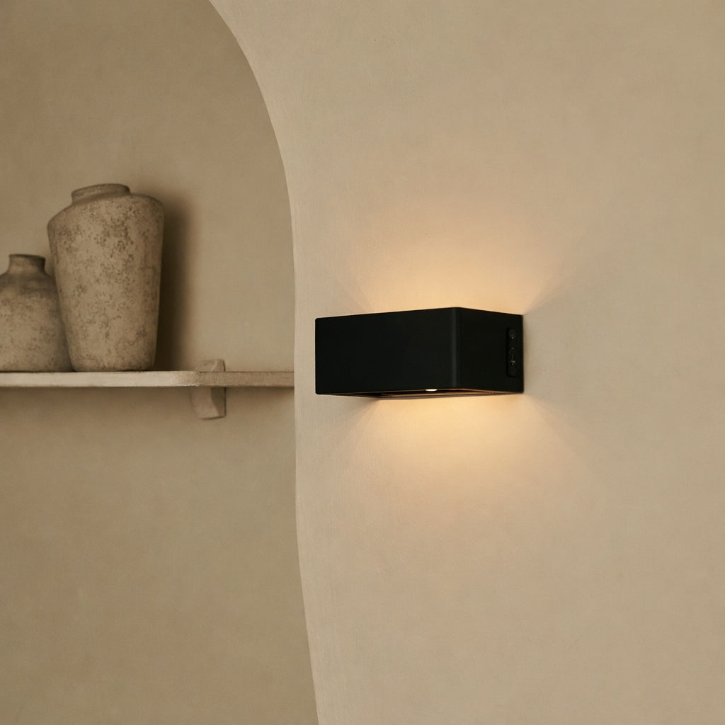Tessa Black Wireless Wall Lamp | Motion Sensor, 20 Light Colors & Remote Control
