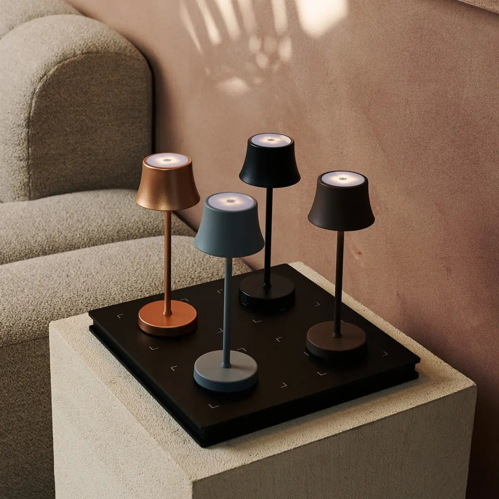 The Pipe Mini Copper Rechargeable Table Lamp | Cordless Rechargeable, Dimmable & 3 Light Modes