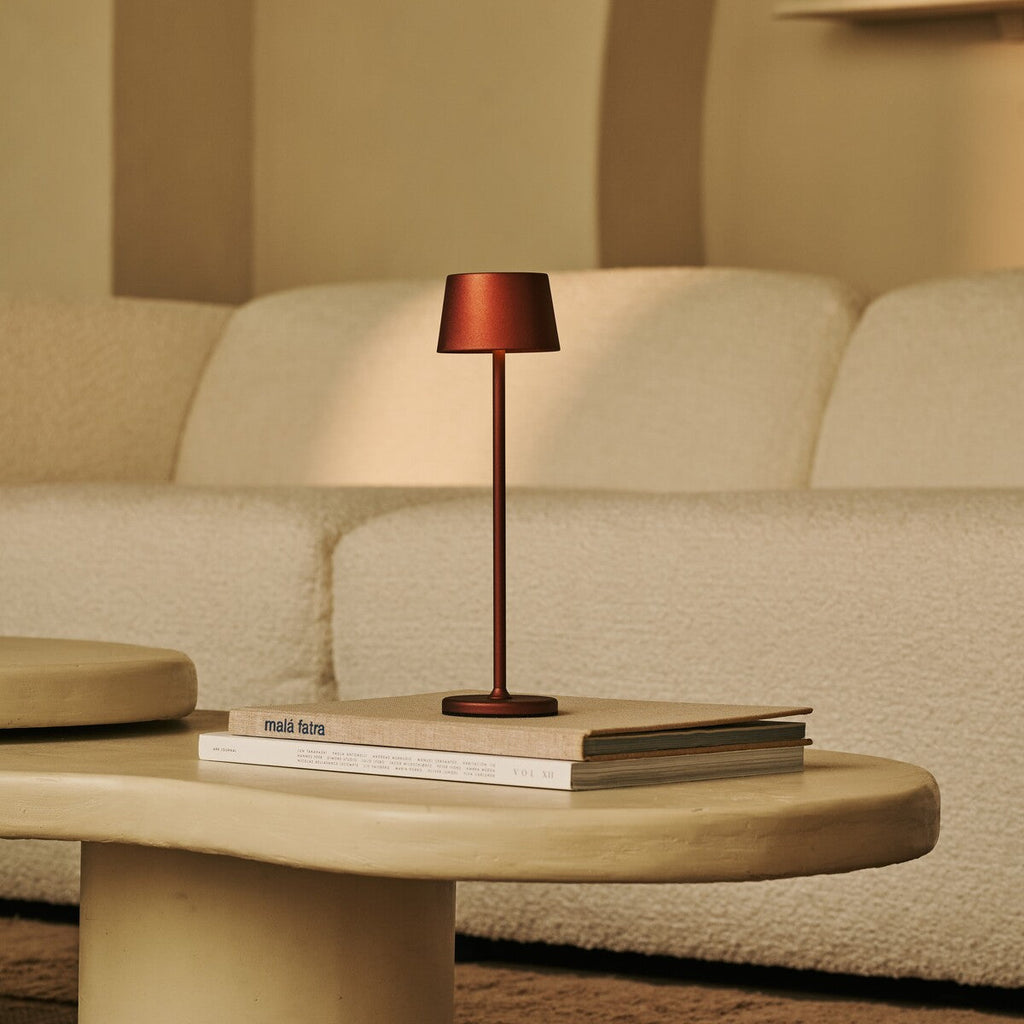 Toom Mini Bronze Wireless Lamp | Rechargeable via Charging Station, Dimmable & 3 Light Modes