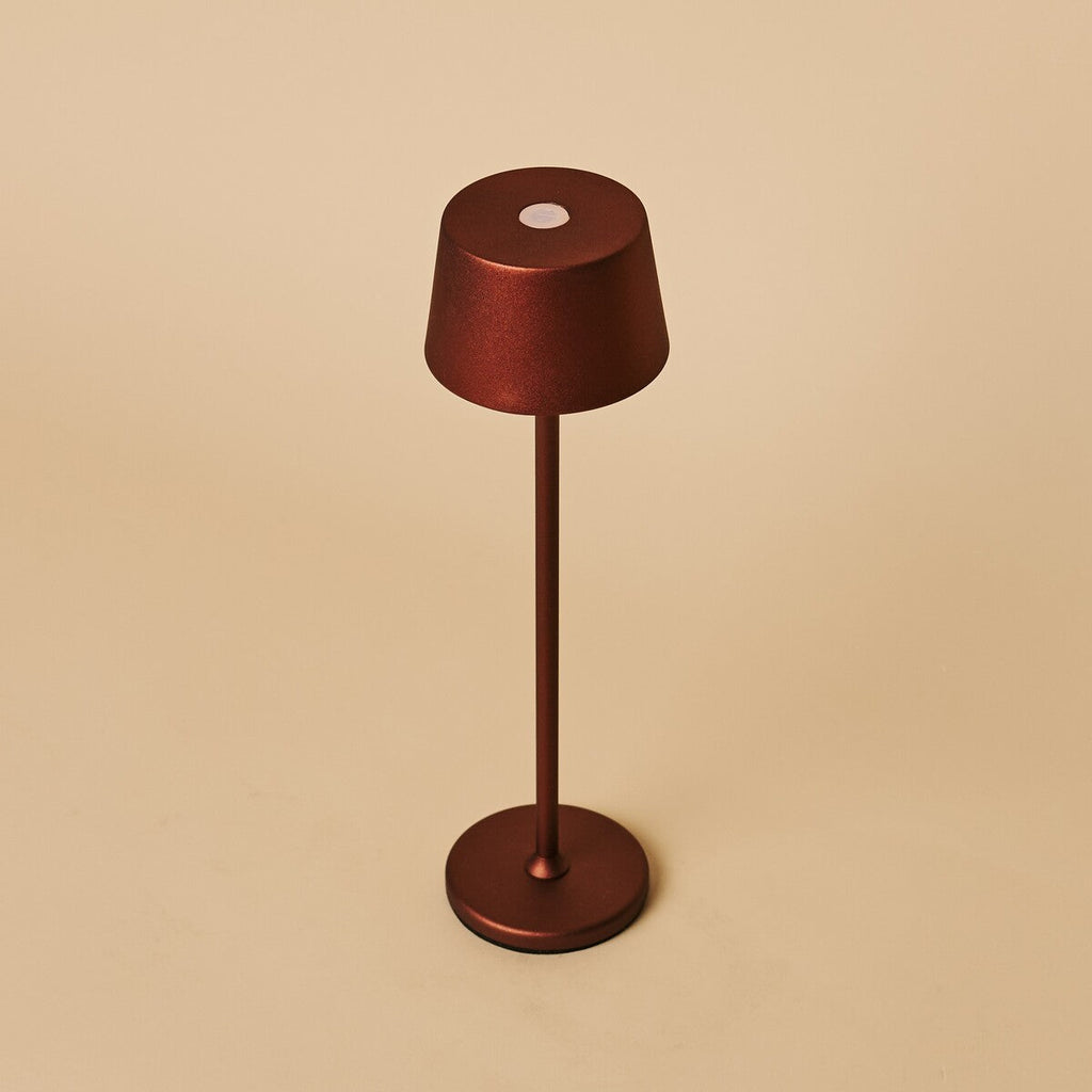 Toom Mini Bronze Wireless Lamp | Rechargeable via Charging Station, Dimmable & 3 Light Modes
