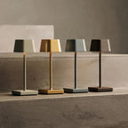 Sarphati Mini Gold Cordless Lamp | Wireless Charging via Charging Station, Dimmable & 3 Light Modes