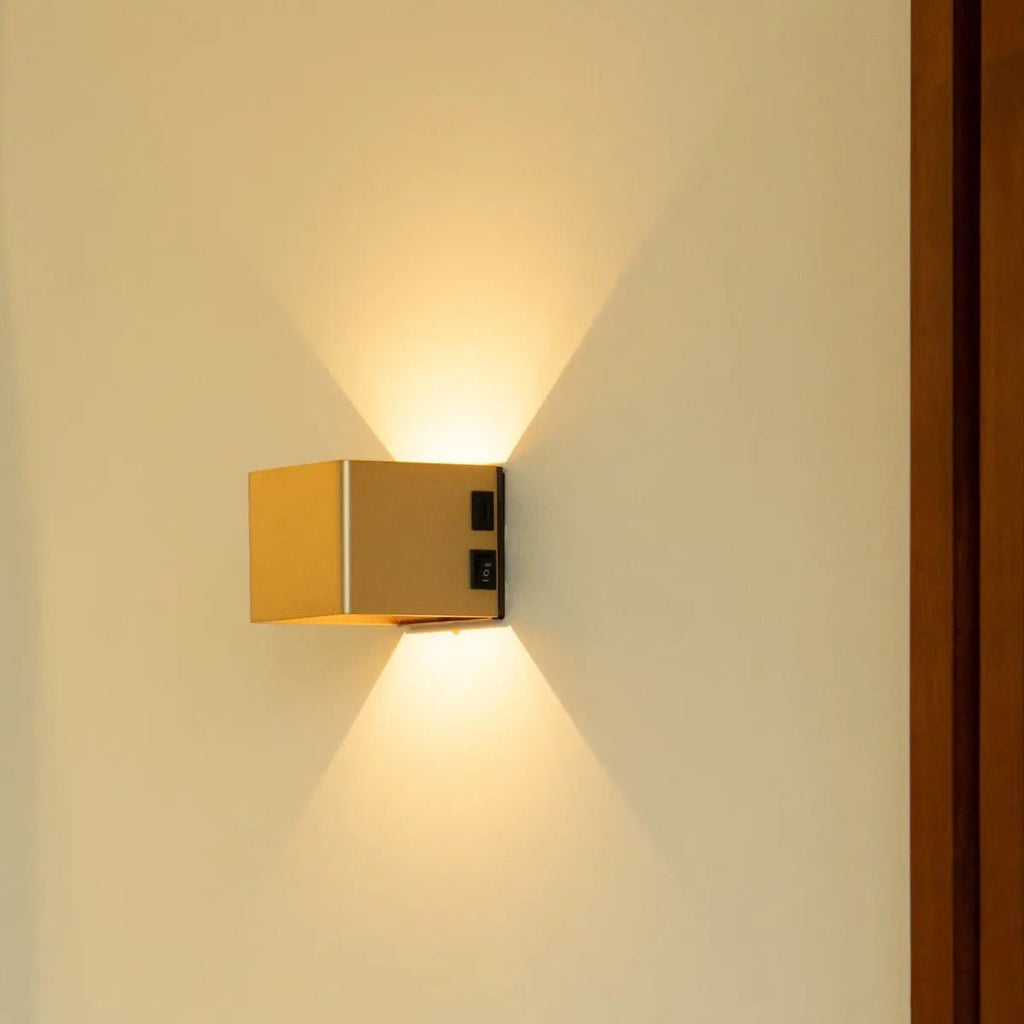 Tess Gold Rechargeable Wall Lamp | Motion Sensor, 20 Light Colors & Remote Control