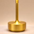 Liberty Rechargeable Cordless Table Lamp - Brass - Ivory Pleated Shade [D]