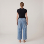 Maternity Wide Leg Jeans with Adjustable Waist - Relaxed Denim