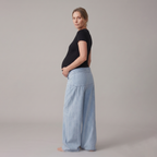 Maternity Wide Leg Jeans with Adjustable Waist - Relaxed Denim
