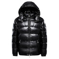 Men's Quilted Puffer Jacket with Hood - Winter Coat
