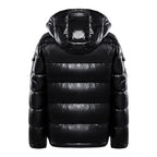 Men's Quilted Puffer Jacket with Hood - Winter Coat