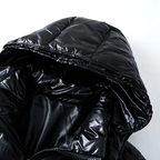 Men's Quilted Puffer Jacket with Hood - Winter Coat