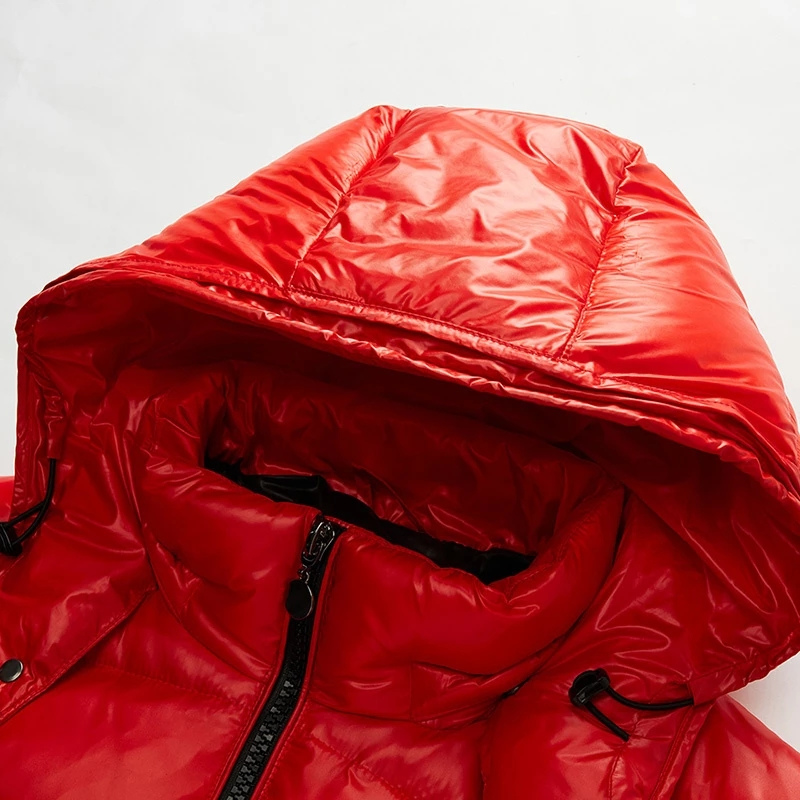 Men's Quilted Puffer Jacket with Hood - Winter Coat
