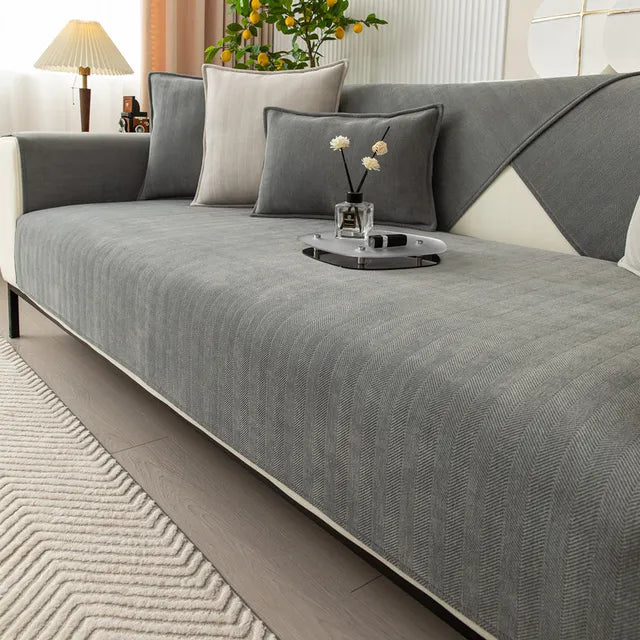 Pet-Proof Sofa Cover with Non-Slip Backing - Stretch Couch Protector