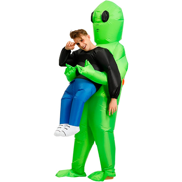 Inflatable Alien Abduction Halloween Costume - Funny Blow-Up Outfit