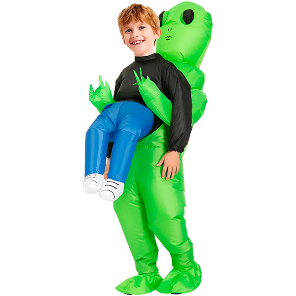 Inflatable Alien Abduction Halloween Costume - Funny Blow-Up Outfit