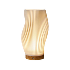 Warm LED Table Lamp with Dimmable Function & Elegant Wave Design