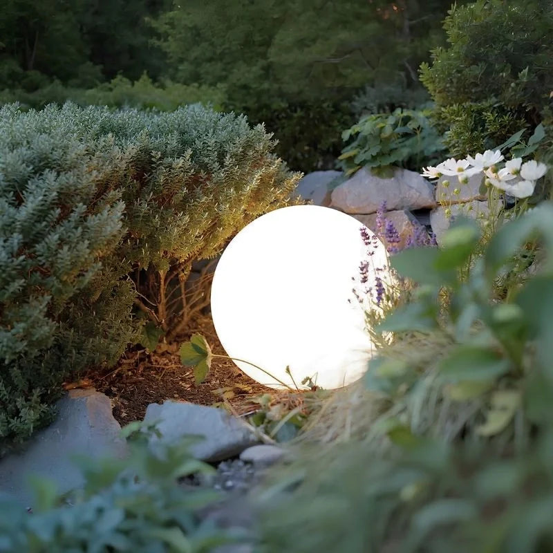 Spherical Garden Light - Rechargeable LED Ball Light with Remote, 16 Colours