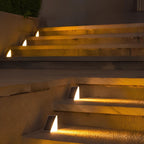 Solar Powered Outdoor Stair Lights with Dusk Sensor, Waterproof LED