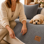 Non-Slip Sofa Cover for Pets – Plush Grip-Dot Couch Protector