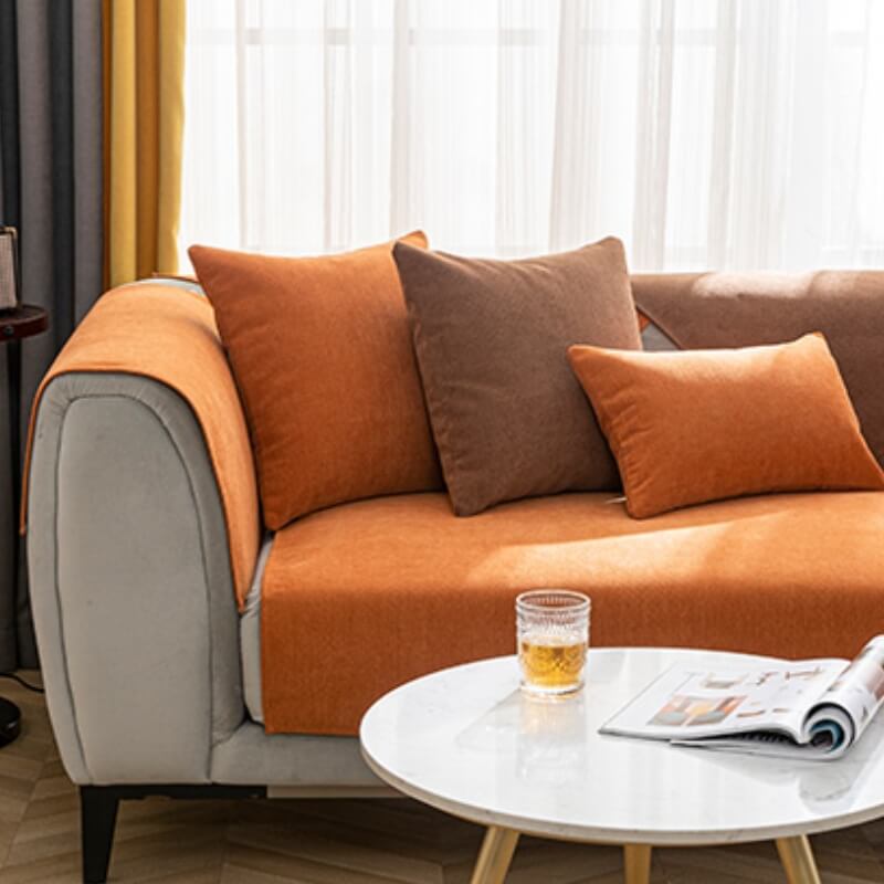 Non-Slip Chenille Sofa Cover - Soft Couch Protector