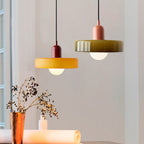 Colorful Bauhaus Pendant Light with Timeless Glass Design