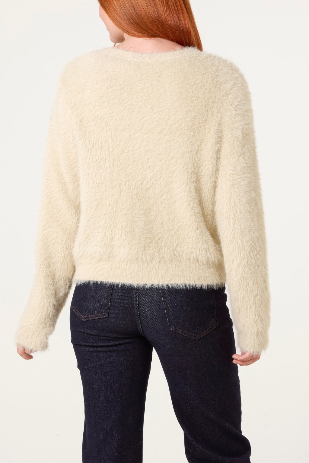 Women's Beige Cardigan with Multicolour Button Detail