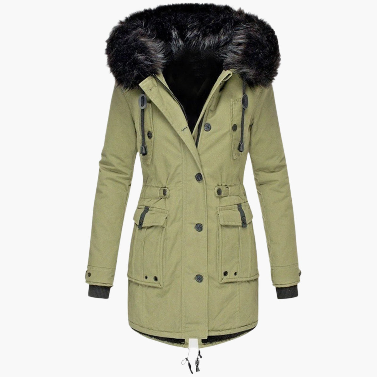 Women's Winter Coat – Thick Hooded Parka, Water-Resistant