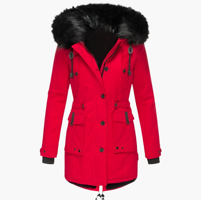 Women's Winter Coat – Thick Hooded Parka, Water-Resistant
