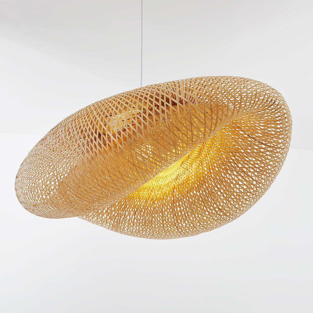 Handmade Bamboo Pendant Light – Natural Scandinavian Design Hanging Lamp