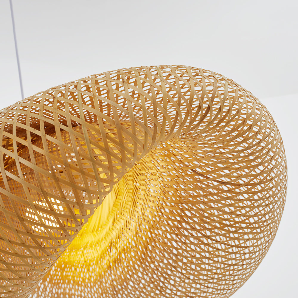 Handmade Bamboo Pendant Light – Natural Scandinavian Design Hanging Lamp