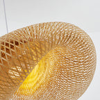 Handmade Bamboo Pendant Light – Natural Scandinavian Design Hanging Lamp
