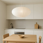 Wabi-Sabi Cotton Paper Pendant Light - Japanese Style Hanging Lamp