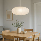 Wabi-Sabi Cotton Paper Pendant Light - Japanese Style Hanging Lamp