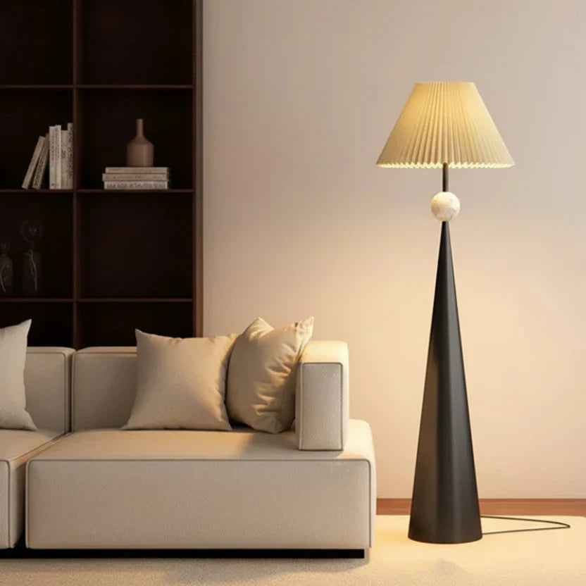 Dixora – Japandi Floor Lamp with Tapered Design
