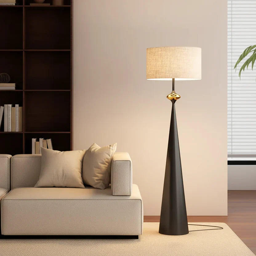 Dixora – Japandi Floor Lamp with Tapered Design