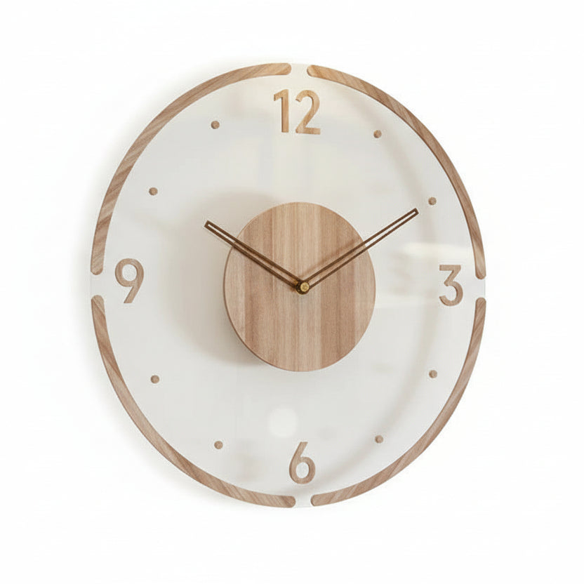 NORDIC CLOCK – Silent Wooden Wall Clock with a Minimalist Design