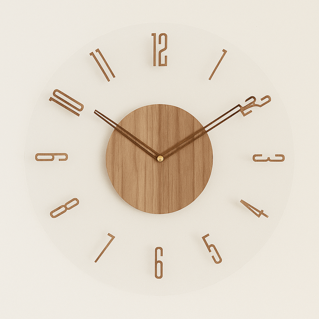 NORDIC CLOCK – Silent Wooden Wall Clock with a Minimalist Design