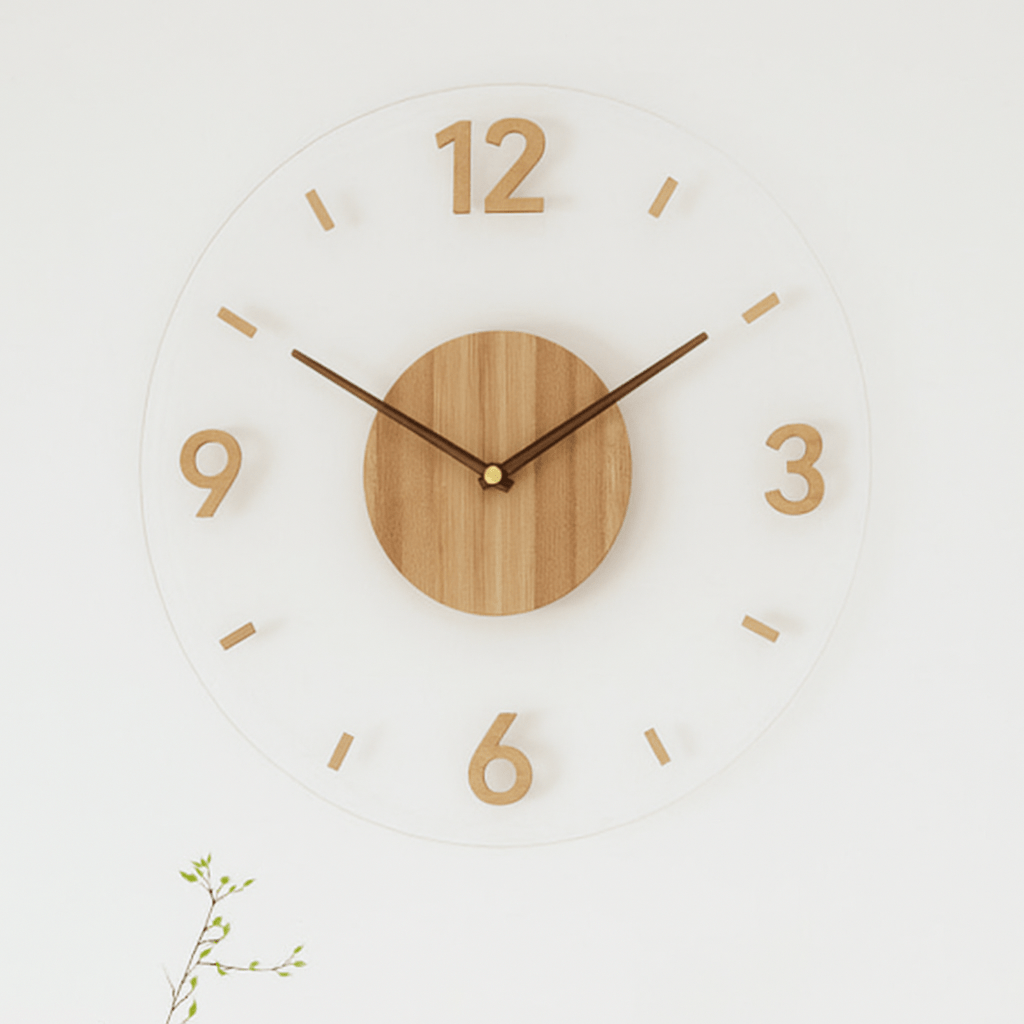 NORDIC CLOCK – Silent Wooden Wall Clock with a Minimalist Design