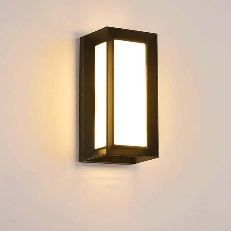 Outdoor Motion Sensor Wall Light – Black LED, Weatherproof for Garden, Porch or Pathway