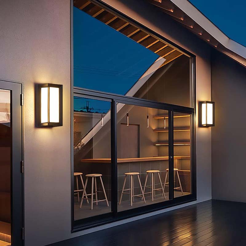 Outdoor Motion Sensor Wall Light – Black LED, Weatherproof for Garden, Porch or Pathway