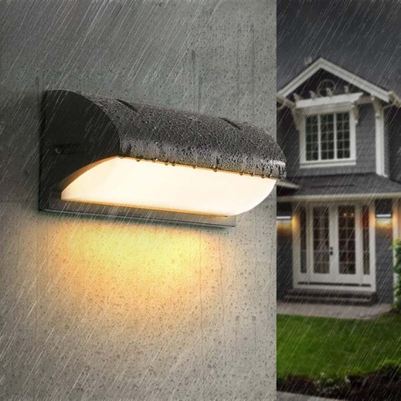 Outdoor Motion Sensor Wall Light – Black LED, Weatherproof for Garden, Porch or Pathway