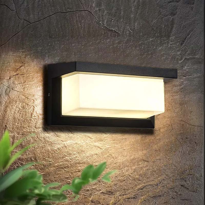 Outdoor Motion Sensor Wall Light – Black LED, Weatherproof for Garden, Porch or Pathway