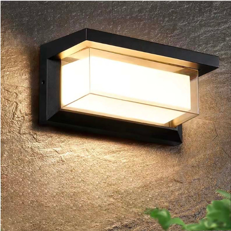 Outdoor Motion Sensor Wall Light – Black LED, Weatherproof for Garden, Porch or Pathway