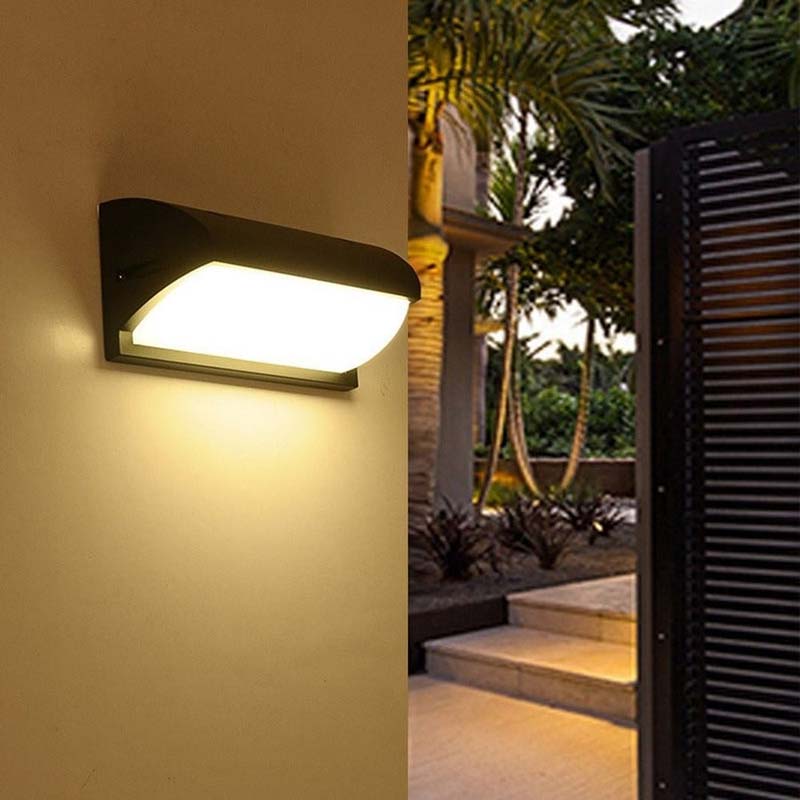 Outdoor Motion Sensor Wall Light – Black LED, Weatherproof for Garden, Porch or Pathway