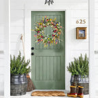 Floral Door Wreath – Decorative Flower Wreath for Front Door