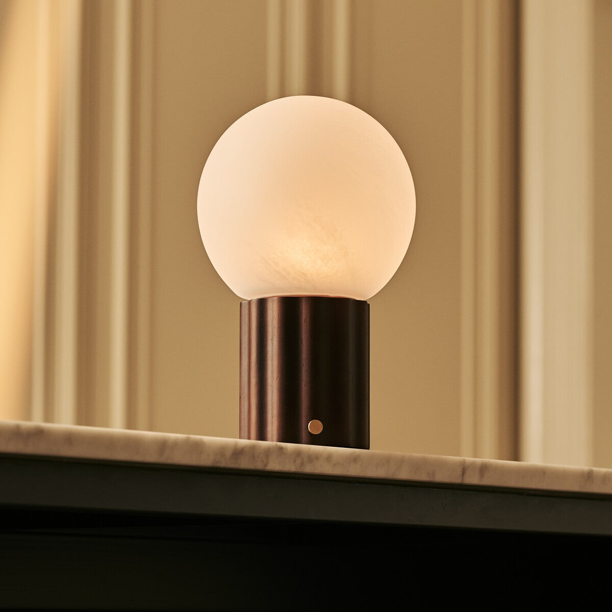 Wim Dark Brown Rechargeable Table Lamp | 3 Light Colors, Modular Lampshade & Wireless