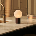 Wim Dark Brown Rechargeable Table Lamp | 3 Light Colors, Modular Lampshade & Wireless
