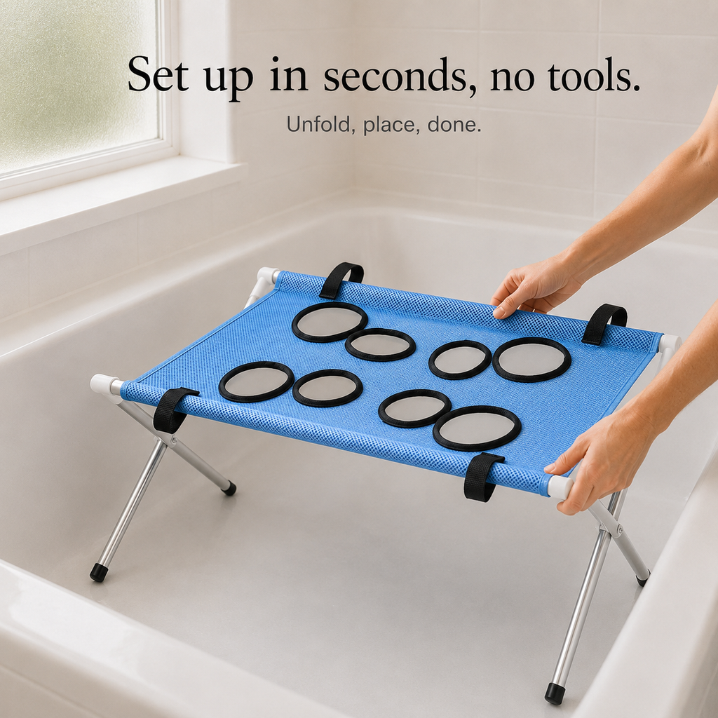 Dog Bath Platform – Elevated Non-Slip Stainless Steel