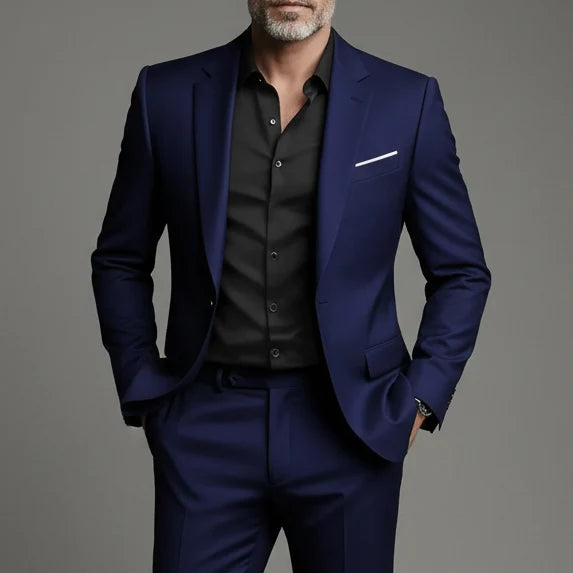 Men's Suits Slim Fit Two Piece Set - Tailored Jacket & Trousers
